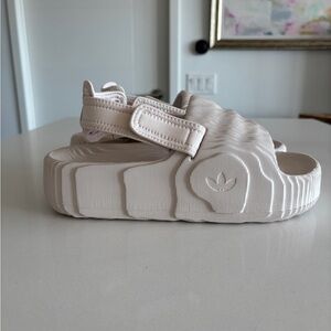 Adidas Cream/Pink Sandals with Chunky Platform Sole: NWT